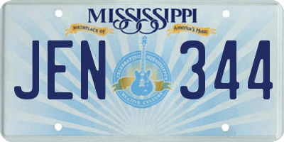 MS license plate JEN344