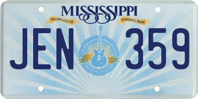 MS license plate JEN359