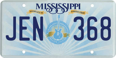 MS license plate JEN368