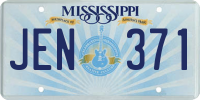 MS license plate JEN371