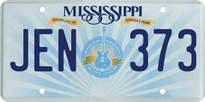 MS license plate JEN373