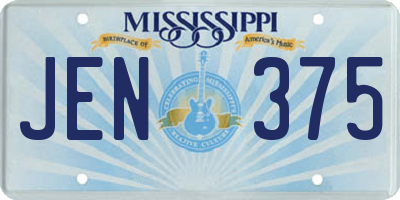 MS license plate JEN375