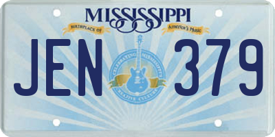 MS license plate JEN379