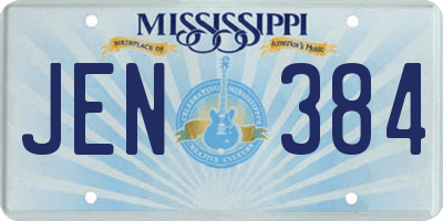 MS license plate JEN384