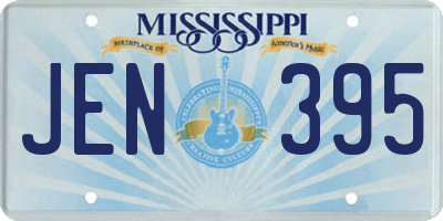 MS license plate JEN395