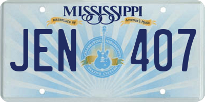 MS license plate JEN407