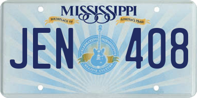 MS license plate JEN408