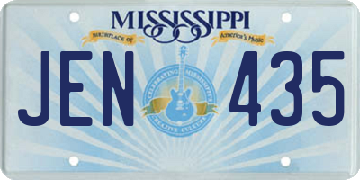 MS license plate JEN435