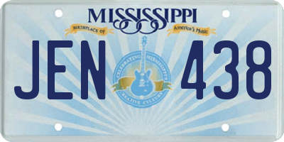 MS license plate JEN438