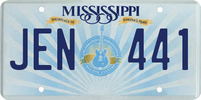 MS license plate JEN441