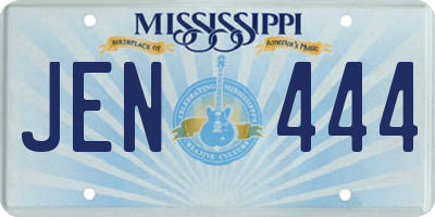 MS license plate JEN444