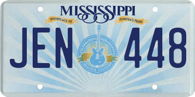 MS license plate JEN448