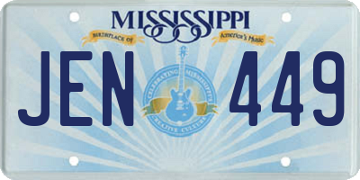 MS license plate JEN449