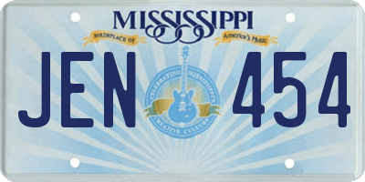 MS license plate JEN454