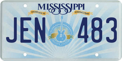 MS license plate JEN483