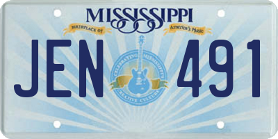 MS license plate JEN491