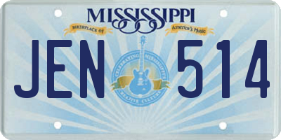 MS license plate JEN514