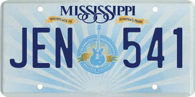 MS license plate JEN541