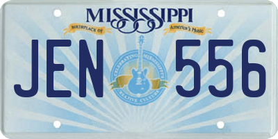 MS license plate JEN556