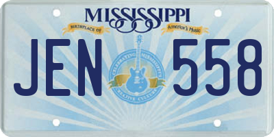 MS license plate JEN558