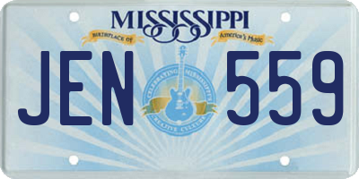MS license plate JEN559
