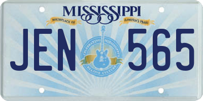 MS license plate JEN565
