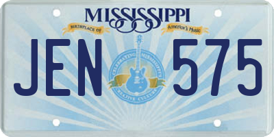 MS license plate JEN575