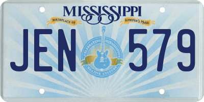 MS license plate JEN579