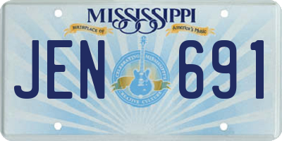MS license plate JEN691