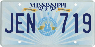 MS license plate JEN719