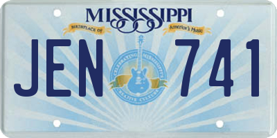 MS license plate JEN741