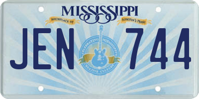 MS license plate JEN744