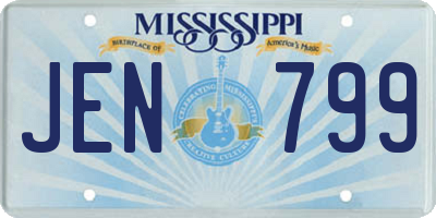 MS license plate JEN799