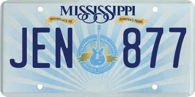 MS license plate JEN877