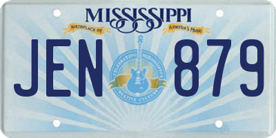 MS license plate JEN879