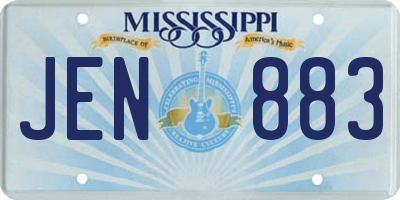 MS license plate JEN883