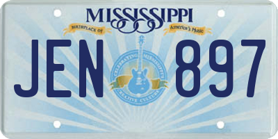 MS license plate JEN897