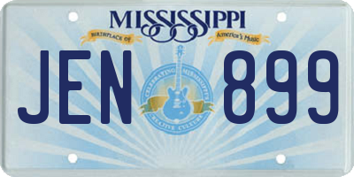 MS license plate JEN899