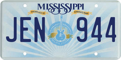 MS license plate JEN944