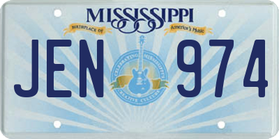 MS license plate JEN974