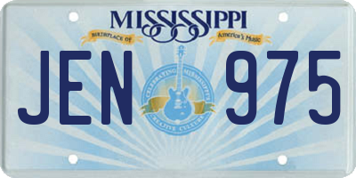 MS license plate JEN975