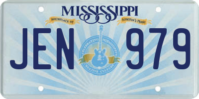 MS license plate JEN979