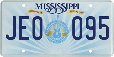 MS license plate JEO095
