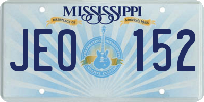 MS license plate JEO152