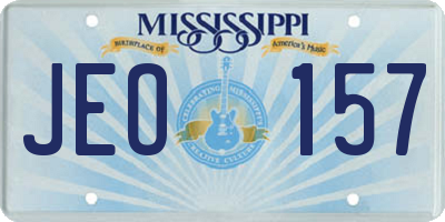 MS license plate JEO157