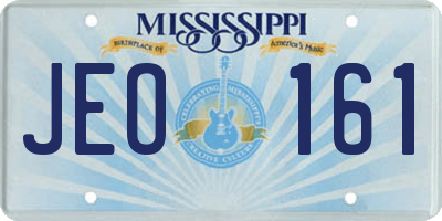 MS license plate JEO161