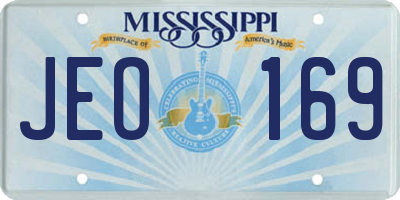 MS license plate JEO169