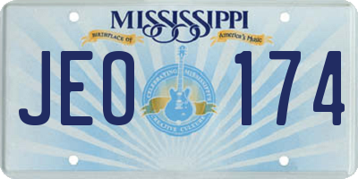 MS license plate JEO174