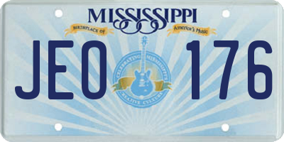 MS license plate JEO176