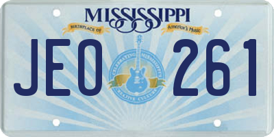 MS license plate JEO261